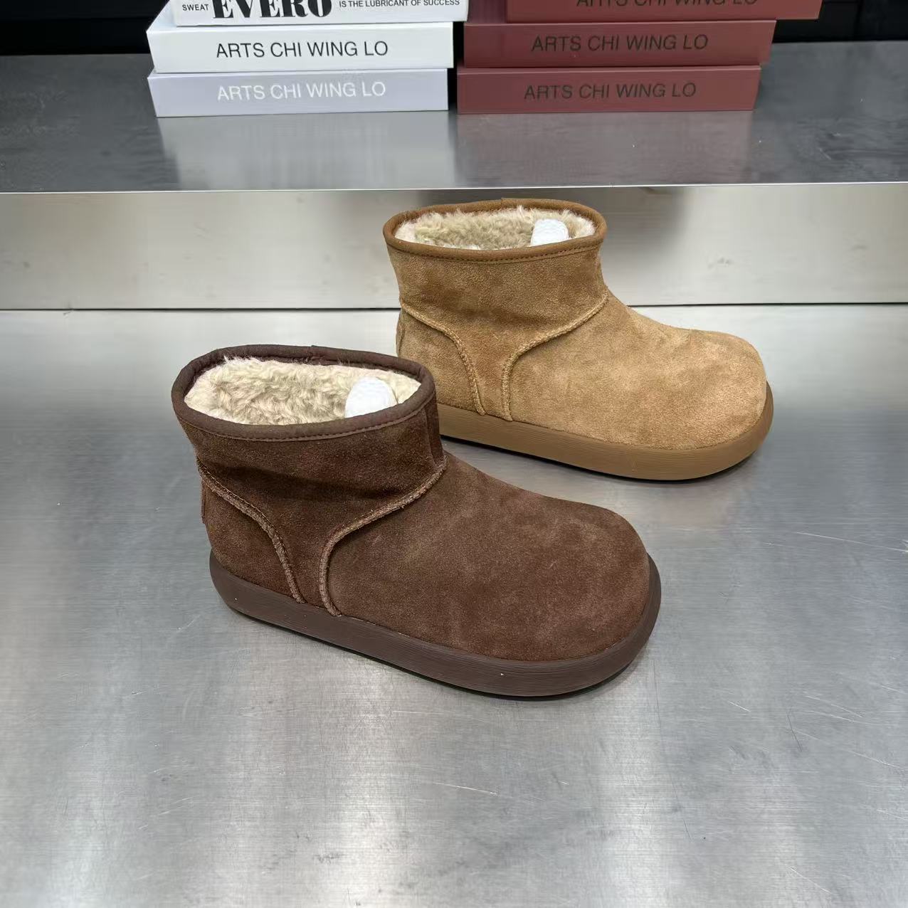 真皮羊毛小土豆雪地靴女2025冬季新款厚底套筒加厚保暖牛皮棉靴