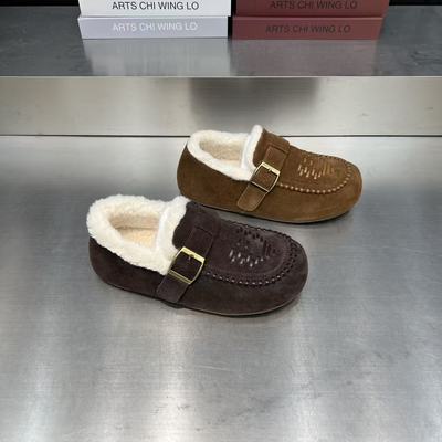 真皮羊毛加绒勃肯鞋女2025冬季新款内增高加厚保暖厚底百搭棉鞋