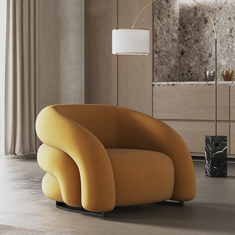 设计师懒人沙发椅现代客厅单人休闲椅阳台躺椅创意网红款布艺球椅