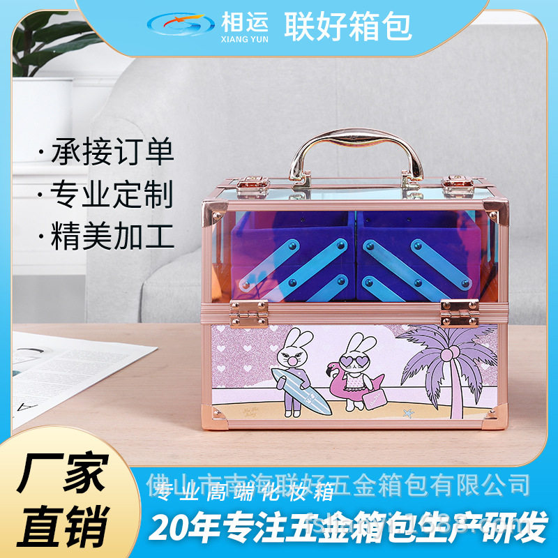 化妆品收纳包ins风专业跟妆师纹绣箱手提便携美容工具大容量定制