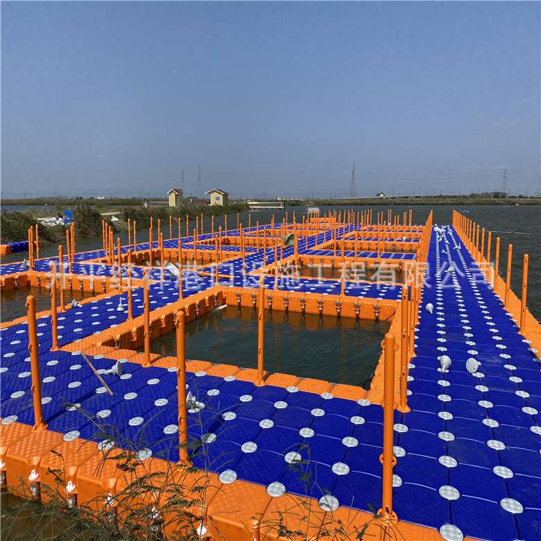 水上平台搭建专用PE塑料养殖浮筒大号浮桥网箱