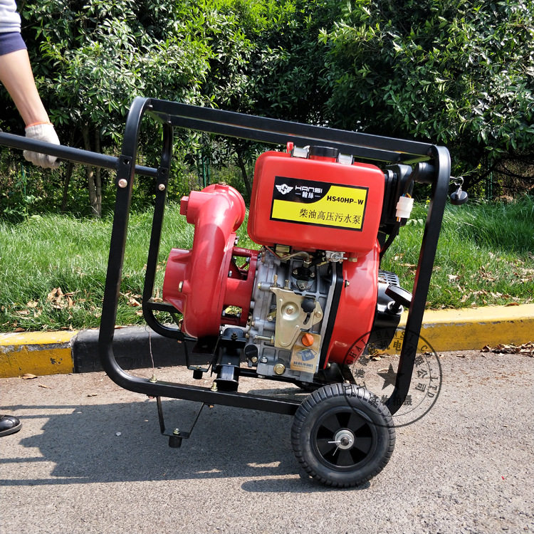 电启动柴油机抽水泵农用高扬程汽油抽水机4寸农业灌溉高压自吸泵