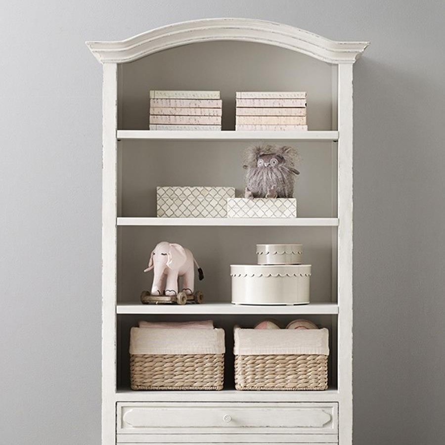 美式乡村实木复古做旧书柜书橱法式简约带抽书架陈列柜样板间家具