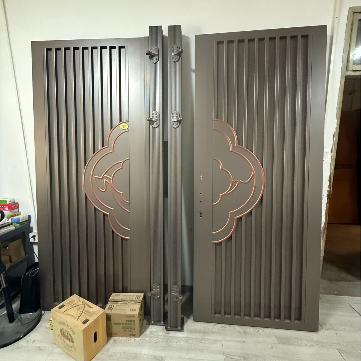 别墅转角门-转角门-锌合金院门-铸铝门-别墅门-自建房门-异形门