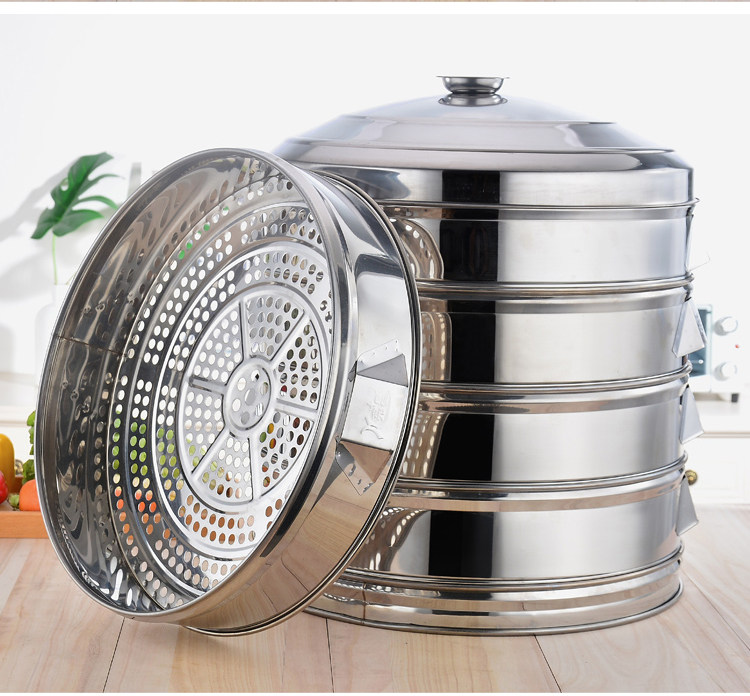 蒸笼不锈钢商用大的蒸格特52蒸屉蒸笼蒸包笼家用大蒸笼多层无磁笼