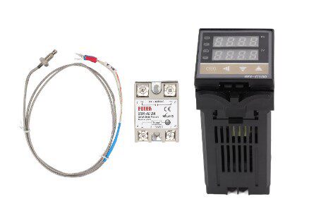温控器3件套 0-400℃温控器AC85V-265V(REX-C100FK02-V*AN)+1米