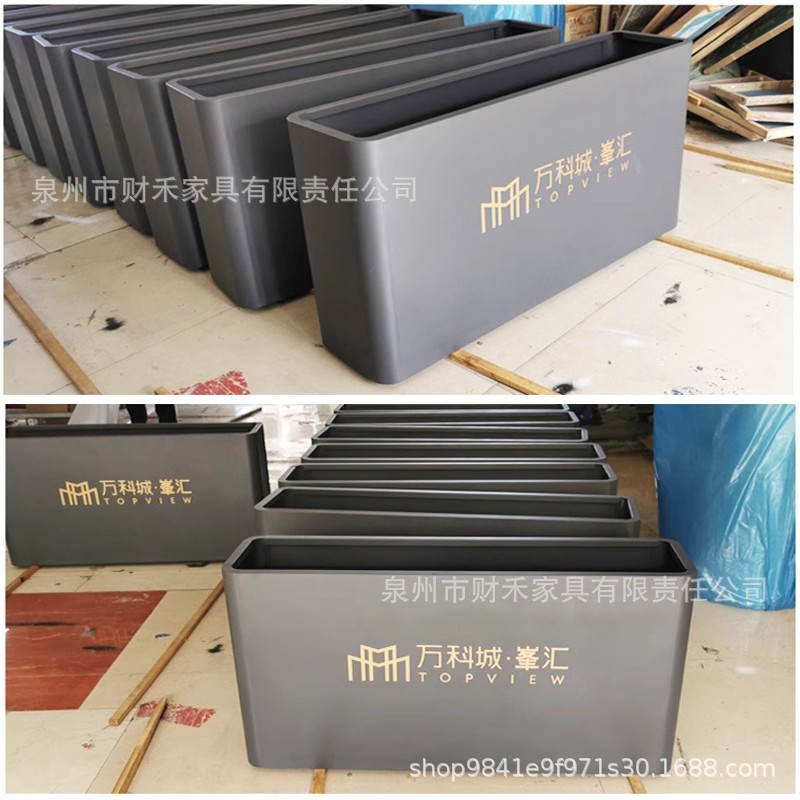 户外铁艺花箱花盆简约花槽外摆隔断庭院围栏成品防锈花池花坛