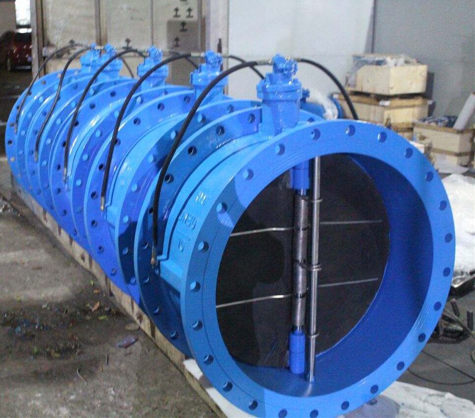 武工阀门HH49X-10Q球磨铸铁微阻缓闭消声蝶式止回阀DN400 DN350