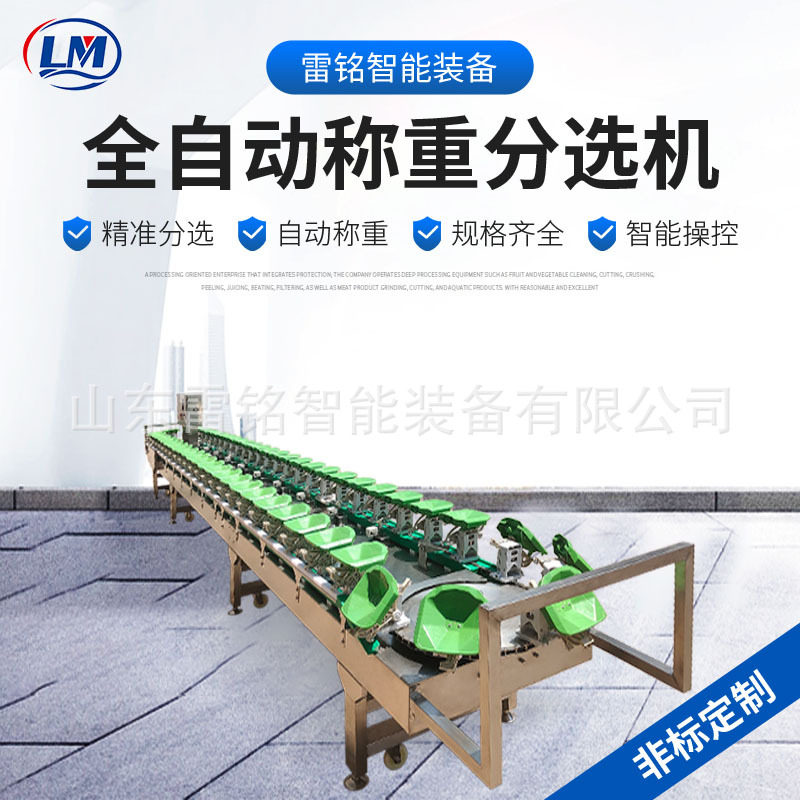 定制智能水果无损分级机榴莲哈密瓜称重分选机蓝莓芒果分拣选果机