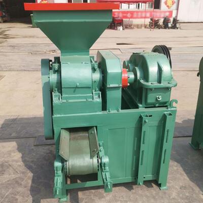 东越供应小型煤粉压球机煤泥炭粉对辊压球机冶金矿粉鹅蛋机成型机