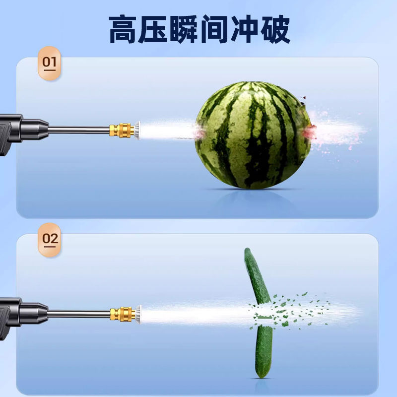 洗车水枪家用电动洗车机充电洗车枪浇花锂电无线高压水枪厂家直销