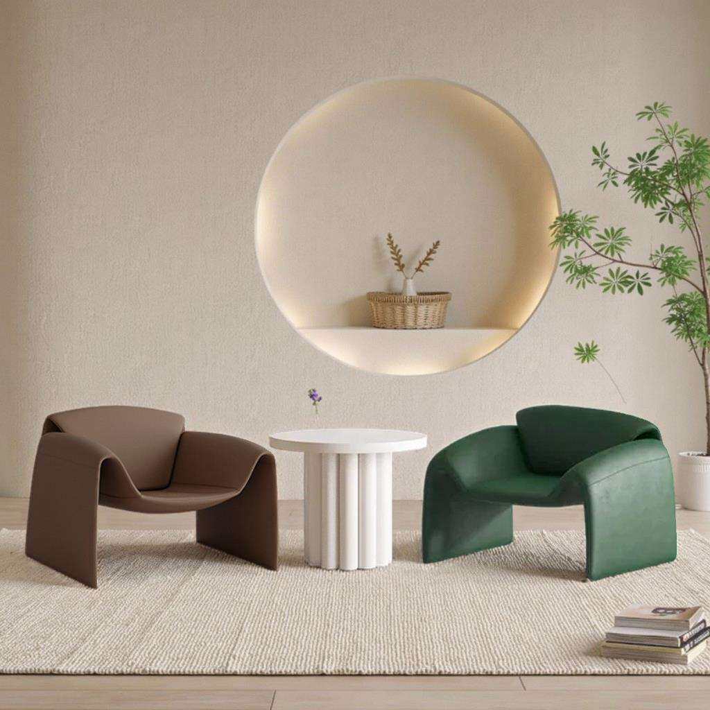 意式极简螃蟹椅子网红休闲单人沙发椅民宿休息区接待洽谈桌椅组合