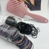 高弹约100根发绳 百搭罐装 赠送美发工具梳 时尚 诗泊雅