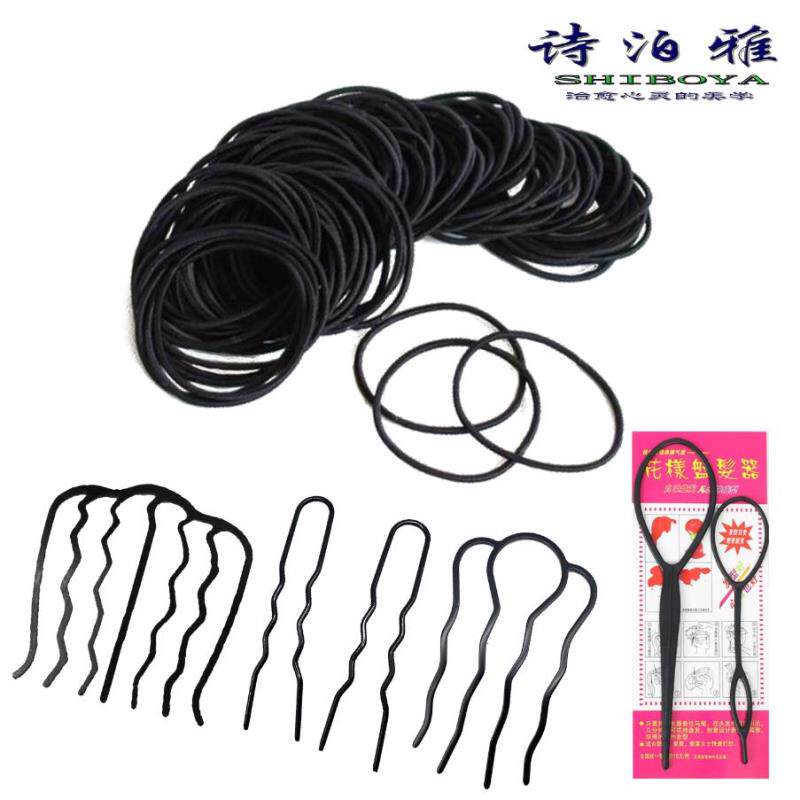 诗泊雅100根高弹皮筋+七齿+四齿+2U+拉发器一套