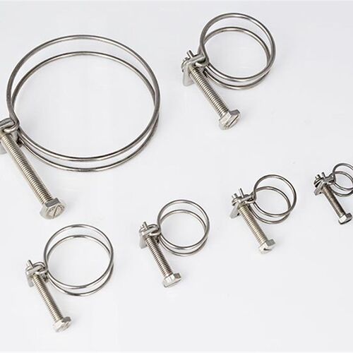 304不锈钢钢丝箍双钢丝卡箍管夹喉箍管卡子