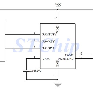 5V一线串口控制225段语音地址16级音量控制 语音IC 语音芯片