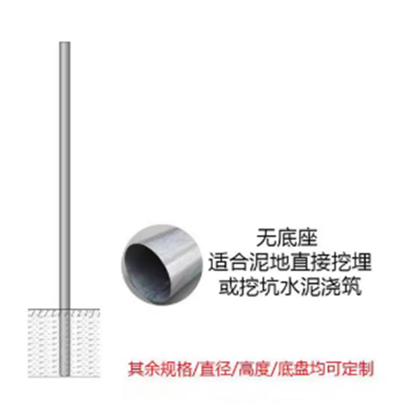 交通标识牌镀锌立杆圆形钢管单悬臂F柱广告牌道路指示牌专用立柱图片