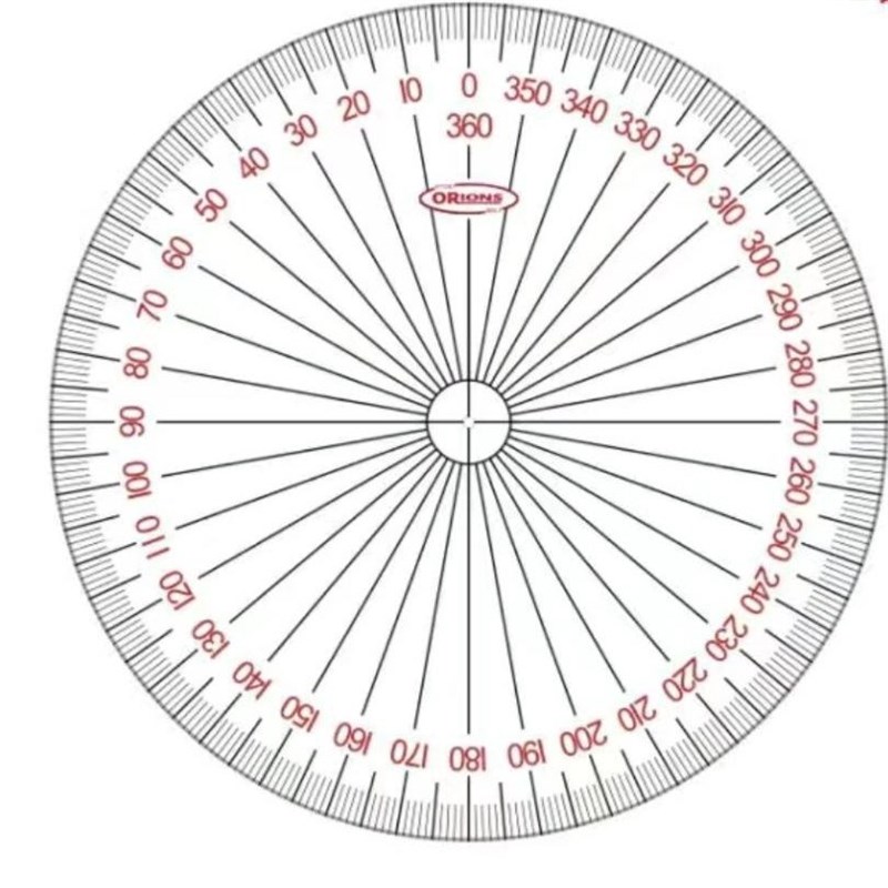 量角器单个360度全圆量角器整圆全角度绘图测量仪圆形量角器360度图片