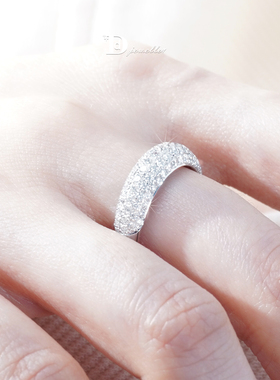 【珠宝人DD】现货PT760铂金镶嵌天然南非钻石戒指火彩闪耀