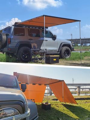 简森户外铝壳合金硬壳车边帐黑胶房车遮阳棚天幕侧帐篷露营车尾顶