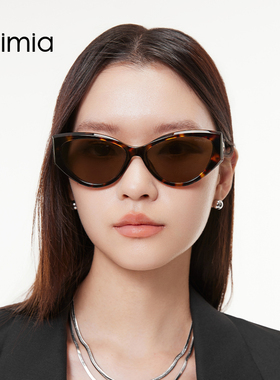 amimia·FOX欧美个性窄框猫眼方圆脸墨镜女高级感防紫外线太阳镜