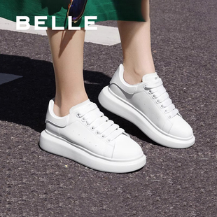 新款 女秋季 商场同款 时尚 W7V1DAM3 百丽官方正品 运动板鞋 厚底小白鞋