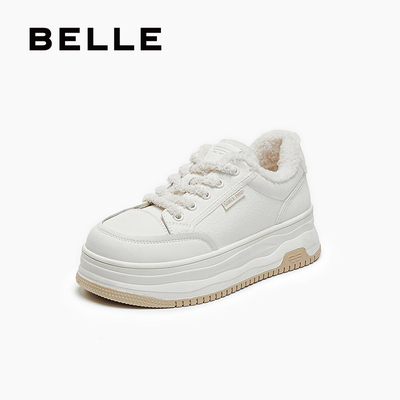 百丽厚底轻便百搭小白鞋鞋女