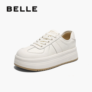 新款 女春季 休闲面包鞋 时尚 B2529AM5 百丽专柜正品 板鞋 厚底小白鞋