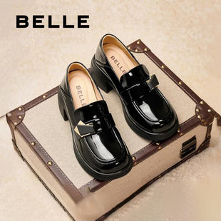 通勤职业上班气质小皮鞋 百丽专柜正品 新款 女秋季 D7E1DAA5 乐福鞋