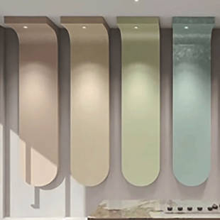 艺术漆展架涂料挂板墙布展示架木板弯头瓷砖悬挂装饰板壁饰嘉宝莉