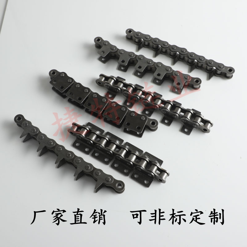 吸塑机链条4分08B双排单侧带尖齿链条圆木多片锯工业传动链条链轮