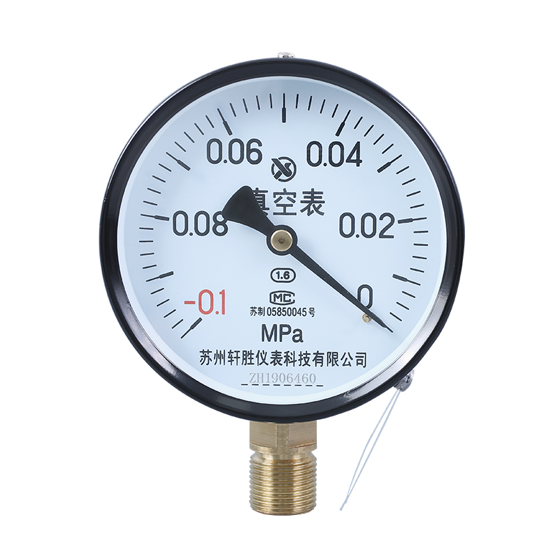 Y100 -0.1-0MPa 真空表 真空压力表 指针式 负压表 苏州轩胜仪表