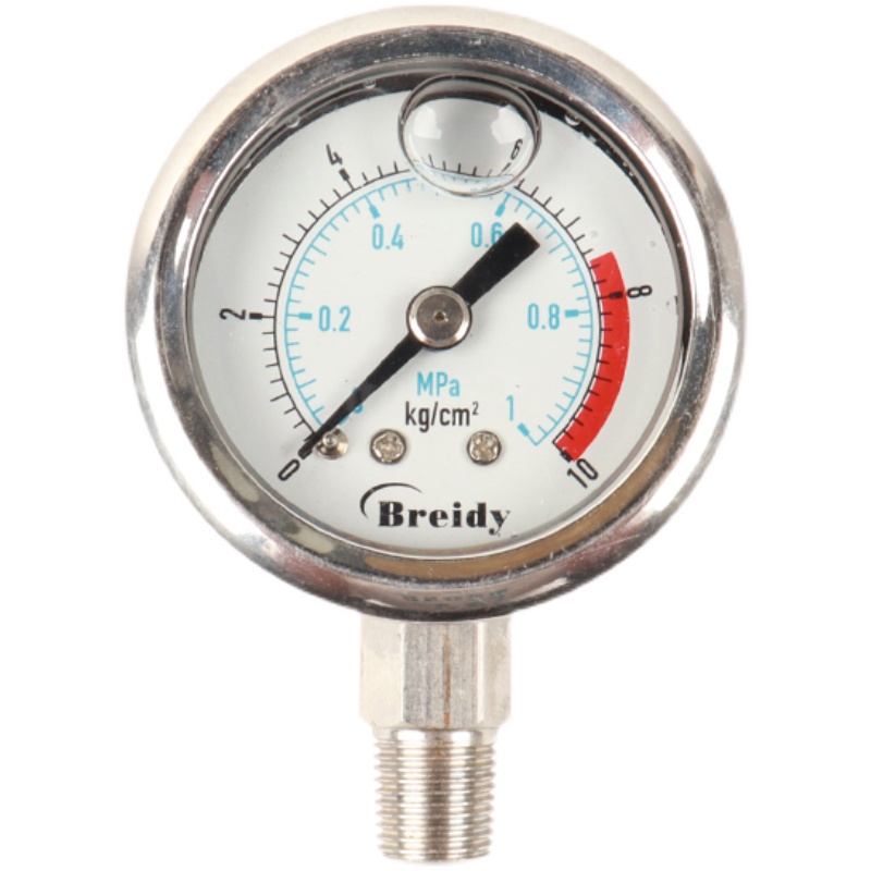 压力表YN40BF全不锈钢耐震压力表测水压气压通用0-1.6/100mpa多量