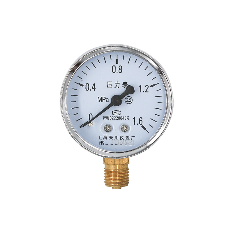上海天川仪表Y-60普通压力表0-40mpa径向气压水压表厂家直销包邮