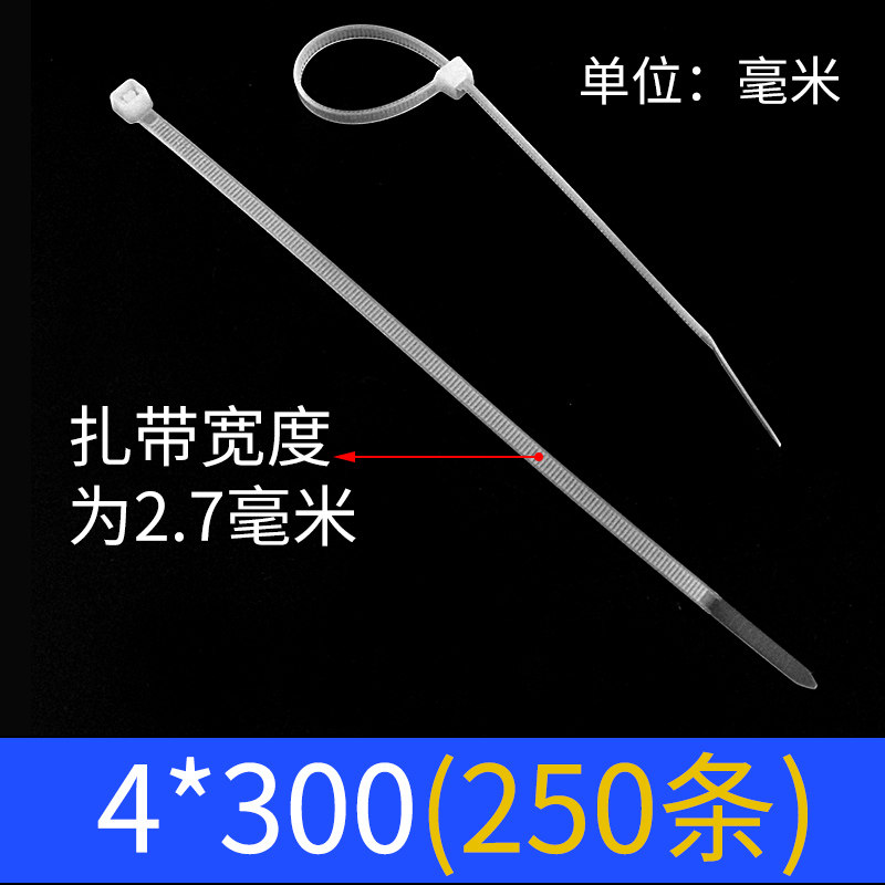 自锁式尼龙扎带4*200mm扎线带500条 固定塑料捆扎带线束带绑带,纺织面料/辅料/配套,其他纺织机械,淘宝优惠券,粉丝福利购,淘宝优惠卷