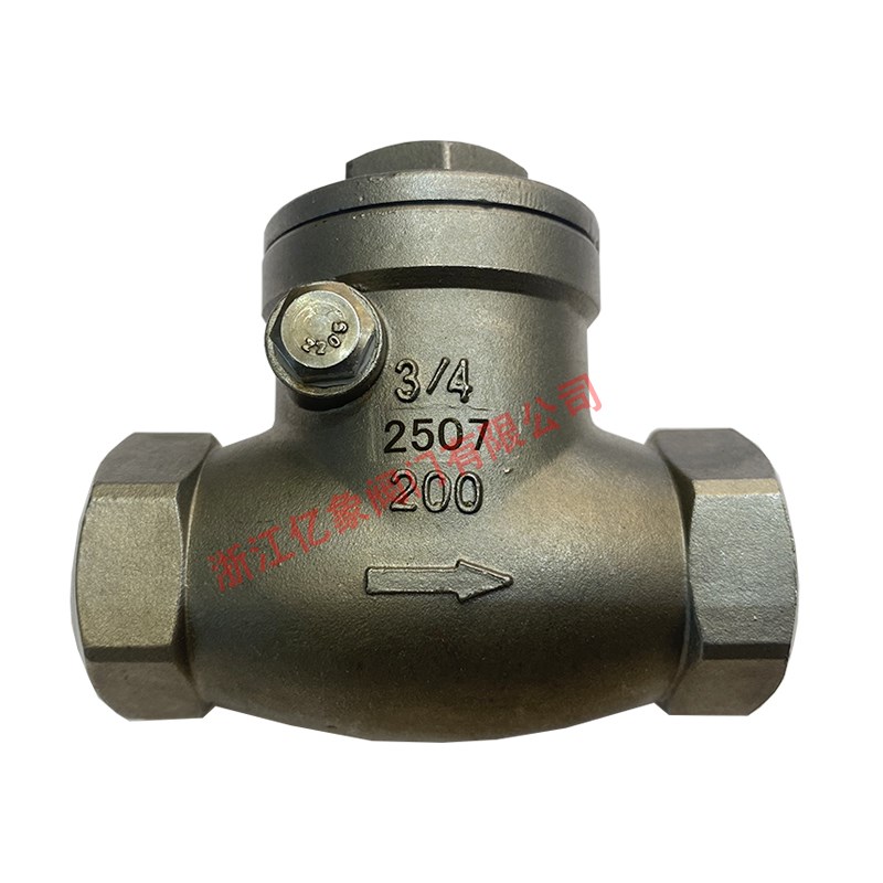 供应 2205 2507内螺纹止回阀 不锈钢卧式止回阀内螺纹逆止阀