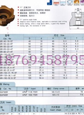 非标70mm直径黑色刀盘 BAP400R-70-27-5T 90度直角面铣刀盘