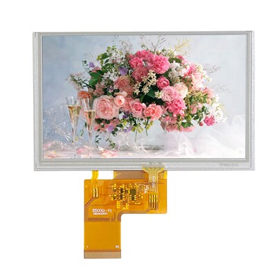 5寸TFT液晶显示屏高清800*480免驱40P通用接口RGB565RGB666RGB888