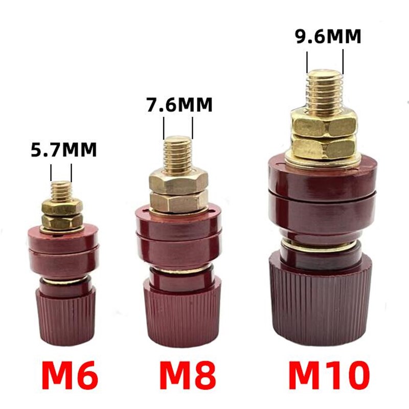 全铜接线柱铜接地柱逆变器锂电池接线器电焊机接线端子M6/8/10MM