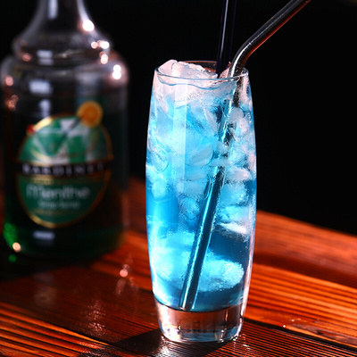 耐热水杯果汁杯玻璃饮料柯林杯莫吉托鸡尾酒杯长饮杯思慕雪mojito