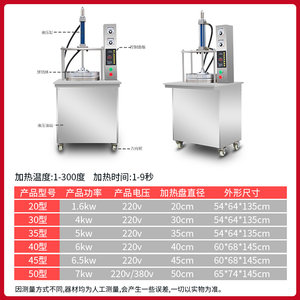 海亿压饼机压薄饼机器超薄商用单饼电动卤肉卷饼机烙洛馍烤筋饼机
