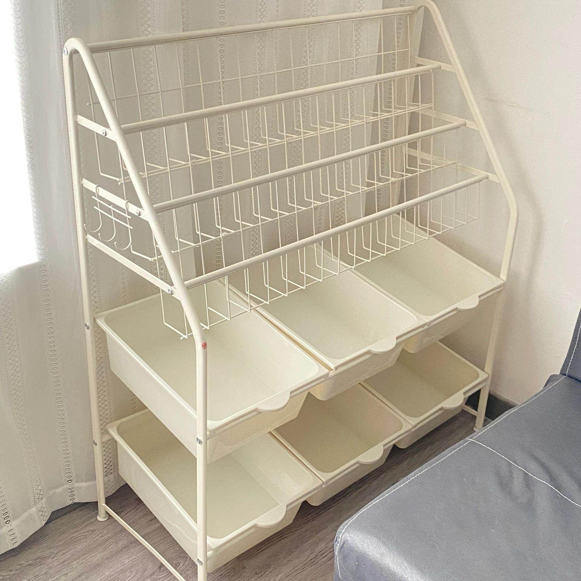 儿童书架绘本架玩具收纳架宝宝书柜家用落地文具整理收纳盒置物架,住宅家具,儿童书柜,淘宝优惠券,粉丝福利购,淘宝优惠卷