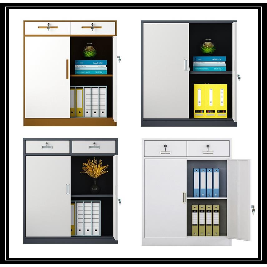 铁皮文件桌下矮柜办公资料档案活动储物三抽屉柜工具柜带锁小柜子