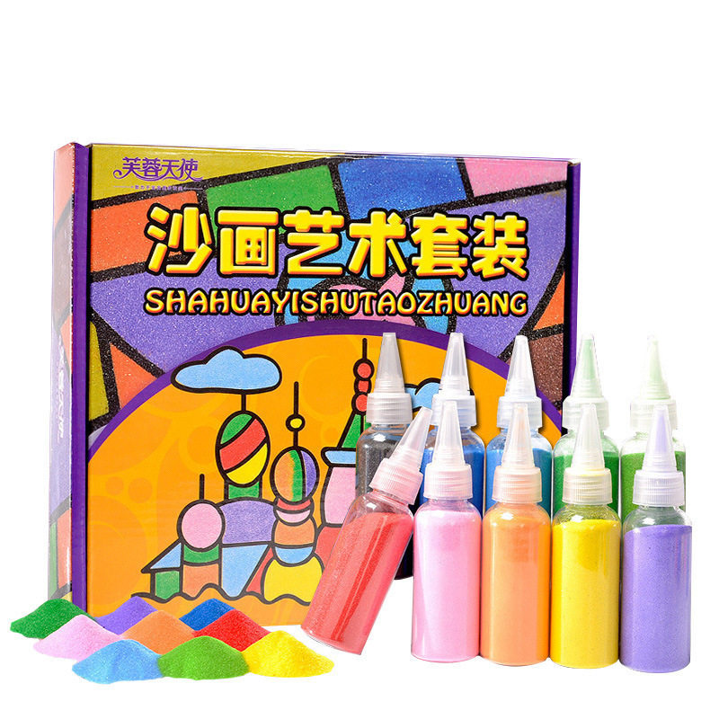 Набор для рисования песком Hibiscus angel sand painting set детская творческая ручная роспись цветным песком diy baby painting toy Изображение 1