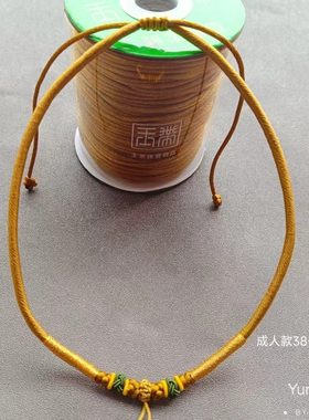 高档宝宝平安成人女满月儿童项链长命锁项圈周岁挂绳士手工编织吊