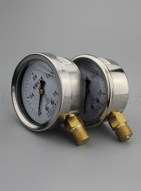 热销耐震压力表YN-60 0-1.6/25/60Mpa 水压气压表 QM141.5螺纹