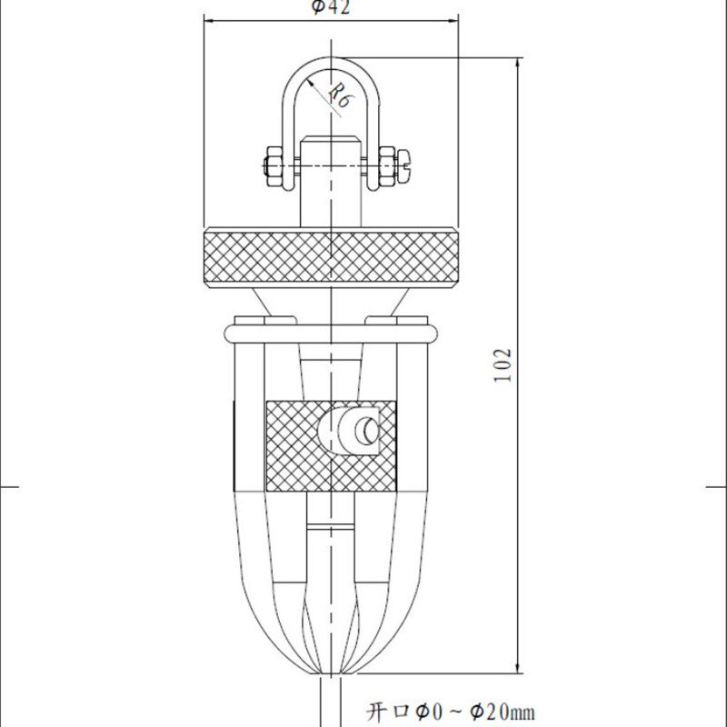 热销HJJ-019三爪钳r夹具 衣物扣子纽扣拉力测试仪 推拉力计夹子三