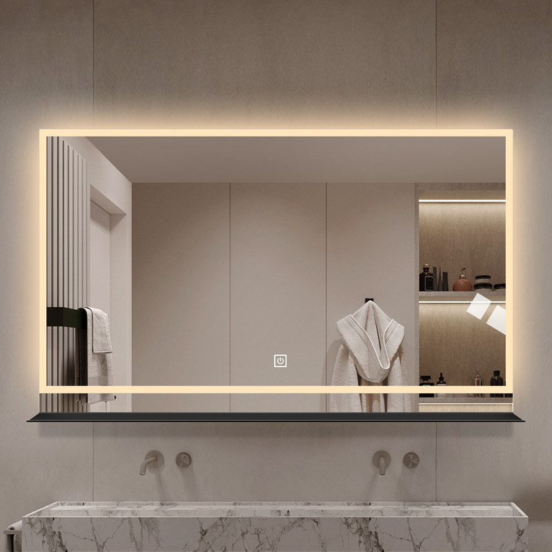 带置物架灯镜智能浴室镜led发A光化妆镜壁挂防雾镜可收纳洗漱镜子,家装主材,浴室镜,淘宝优惠券,粉丝福利购,淘宝优惠卷