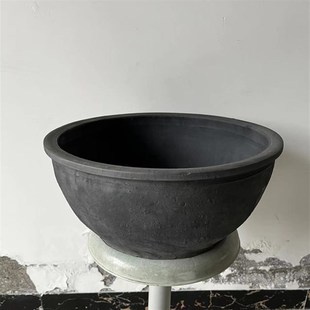泥瓦盆土盆瓦盆老花盆老泥盆老土盆透气花盆会呼吸V花盆碗莲盆花