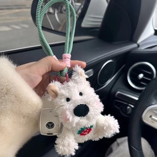 春日西高地钥匙扣挂件可爱包挂件少女心K毛绒公仔车礼物女神挂饰